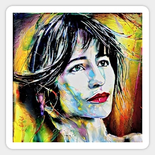 Face of Sophie Marceau Sticker